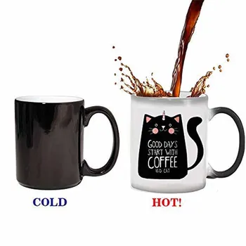 Magic Color Changing Mug Heat Sensitive Ceramic Coffee Tea Cup Super Cool Cat Mug Funny Gift Mug for Women Men Him Her Mom Dad C
Magic Color Changing Mug Heat Sensitive Ceramic Coffee Tea Cup Super Cool Cat Mug Funny Gift Mug for Women Men Him Her Mom Dad C