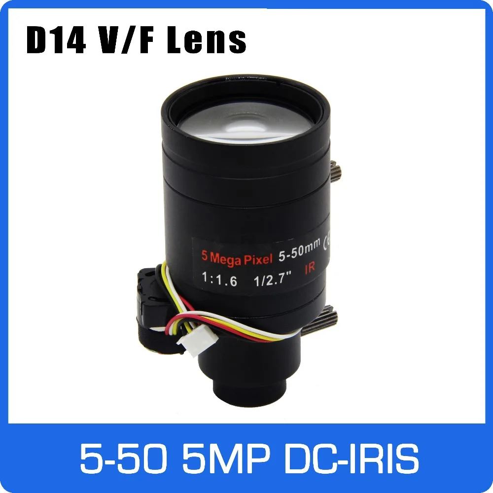 5Megapixel Varifocal D14 Mount DC IRIS CCTV Lens 5-50mm Long Distance View 1/2.7 inch Manual Focus and Zoom For IP/AHD Camera
5Megapixel Varifocal D14 Mount DC IRIS CCTV Lens 5-50mm Long Distance View 1/2.7 inch Manual Focus and Zoom For IP/AHD Camera