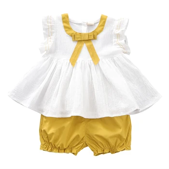 Wholesale 4pcs/lot Toddler Girl Summer Clothing Sets Puff Sleeve Girls Shirt+Shorts Kids Clothes Pants Children Clothing 3 Color
Wholesale 4pcs/lot Toddler Girl Summer Clothing Sets Puff Sleeve Girls Shirt+Shorts Kids Clothes Pants Children Clothing 3 Color