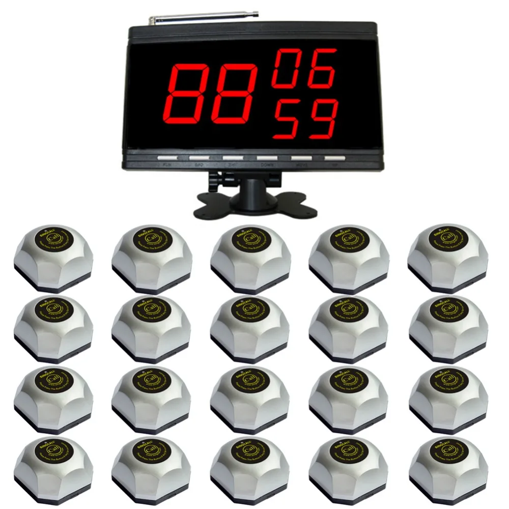 SINGCALL.Wireless pager call system. a host and 20 pagers package suits. Restaurant pager, Coffee pager
SINGCALL.Wireless pager call system. a host and 20 pagers package suits. Restaurant pager, Coffee pager