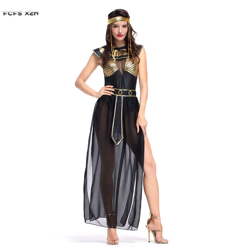 Sexy Woman Egyptian Goddess Queen Costume Female Halloween Cleopatra Cosplay Carnival Purim Masquerade Nightclub Bar Party Dress
Sexy Woman Egyptian Goddess Queen Costume Female Halloween Cleopatra Cosplay Carnival Purim Masquerade Nightclub Bar Party Dress