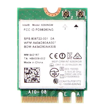 Wireless Adapter Card for Intel Dual Band AC 8260 8260NGW NGFF wifi 867Mbps 2.4/5GHz 802.11ac Bluetooth 4.2 for dell asus acer
Wireless Adapter Card for Intel Dual Band AC 8260 8260NGW NGFF wifi 867Mbps 2.4/5GHz 802.11ac Bluetooth 4.2 for dell asus acer
