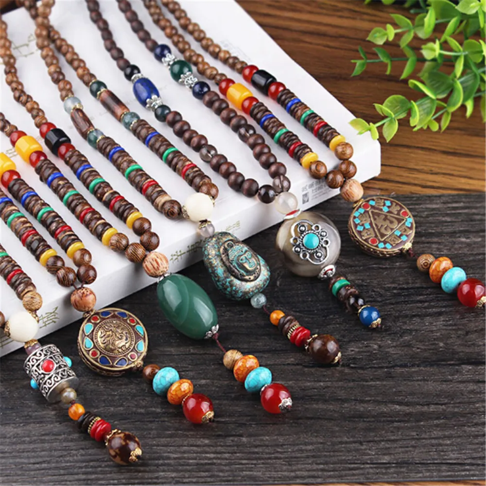 Retro Wenge Wood Beads Sweater Chain Long-style Ethnic Nepal Pendant Necklace Fashion Women Necklace Handmade Jewelry Wholesale
Retro Wenge Wood Beads Sweater Chain Long-style Ethnic Nepal Pendant Necklace Fashion Women Necklace Handmade Jewelry Wholesale