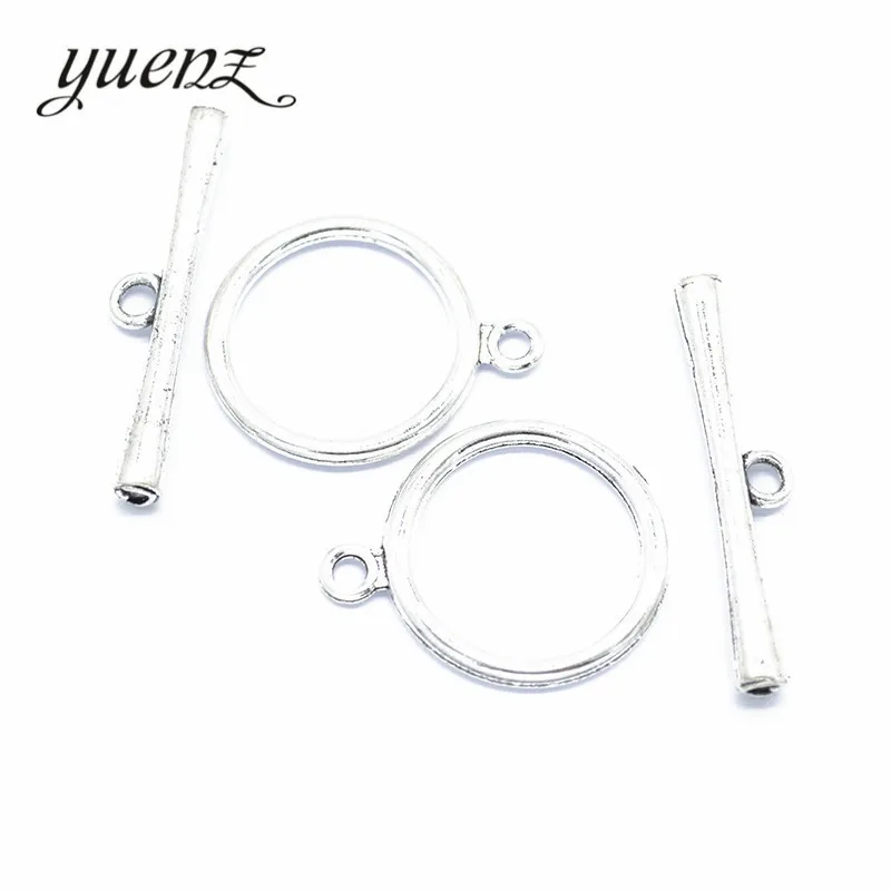 YuenZ 5 set Round-shaped Toggle Clasps Antique Silver color Bracelet necklace DIY jewelry making V205
YuenZ 5 set Round-shaped Toggle Clasps Antique Silver color Bracelet necklace DIY jewelry making V205