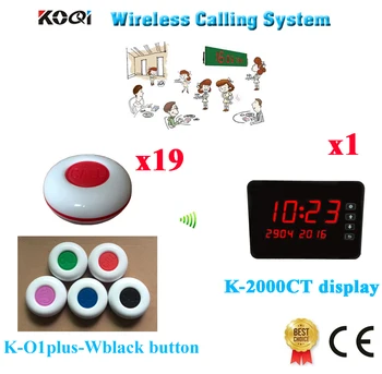 Waiter Buzzer Bell System Beautiful Design 433.92MHZ Passed CE Restaurant Pager Equipment(1 display+19 call button)
Waiter Buzzer Bell System Beautiful Design 433.92MHZ Passed CE Restaurant Pager Equipment(1 display+19 call button)