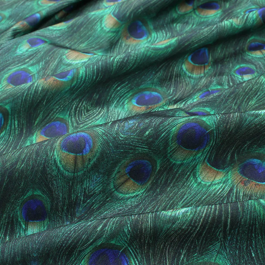 Digital Print Peacock green Knit Spandex Fabric Elastic Material Swimsuit textile 155cm wide by Yard
Digital Print Peacock green Knit Spandex Fabric Elastic Material Swimsuit textile 155cm wide by Yard