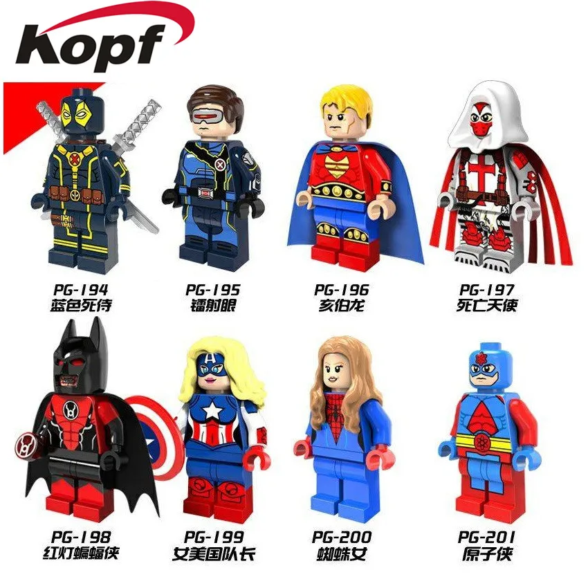 Super Heroes Deadpool Cyclops Hyperion Red Light Batman Female Captain America Bricks Building Blocks Children Gift Toyd PG8056
Super Heroes Deadpool Cyclops Hyperion Red Light Batman Female Captain America Bricks Building Blocks Children Gift Toyd PG8056