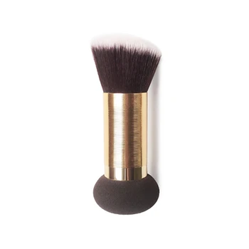 High Class T Series Gold Brushed Metal Short Handle Double Ended Angled Loose Compact Powder Foundation Brush Sponge Puff
High Class T Series Gold Brushed Metal Short Handle Double Ended Angled Loose Compact Powder Foundation Brush Sponge Puff