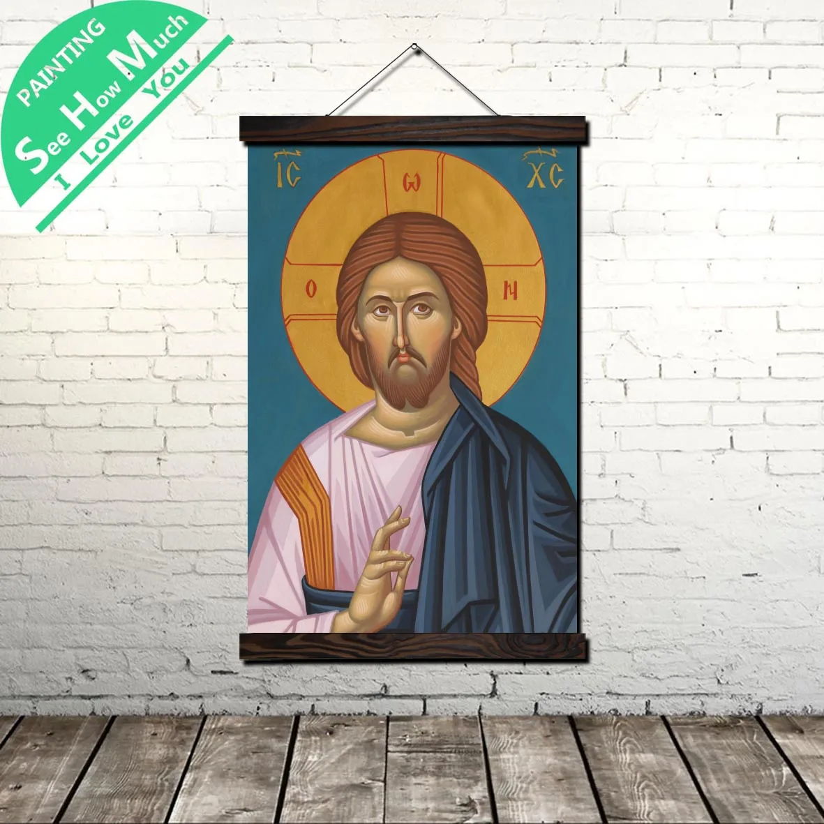 Icon Jesus Golden Scroll Painting Canvas Vintage Poster and Prints Wall Art Pictures Living Room Bedroom Farmhouse Decoration
Icon Jesus Golden Scroll Painting Canvas Vintage Poster and Prints Wall Art Pictures Living Room Bedroom Farmhouse Decoration