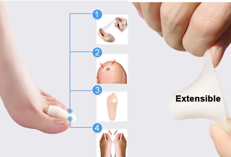 Фото Silicone Gel Toe tube Corns Blisters Bunion Finger Protector Foot Care insoles Feet Product | Красота и здоровье