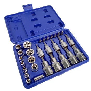 29pcs Star Male Female Sockets Torx Bit E & T Ratchet Screwdriver Bit Adapter Torx Socket Set for Auto Mechanics Security Repair
29pcs Star Male Female Sockets Torx Bit E & T Ratchet Screwdriver Bit Adapter Torx Socket Set for Auto Mechanics Security Repair