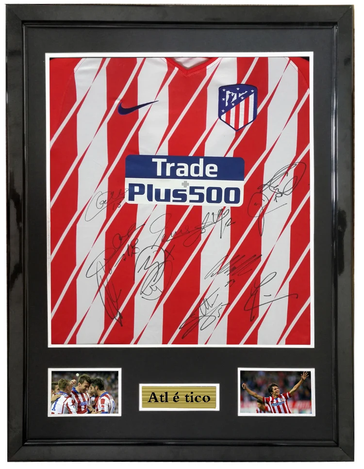 Torres Griezmann signed autographed soccer shirt jersey come with Sa coa framed Atletico 17-18
Torres Griezmann signed autographed soccer shirt jersey come with Sa coa framed Atletico 17-18