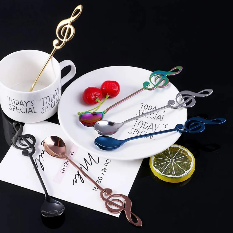 Creative Flatware Stainless Steel Spoon Coffee Note Shape Music Theme Tea Stirring Spoon Small Ice Cream Dessert Scoop
Creative Flatware Stainless Steel Spoon Coffee Note Shape Music Theme Tea Stirring Spoon Small Ice Cream Dessert Scoop