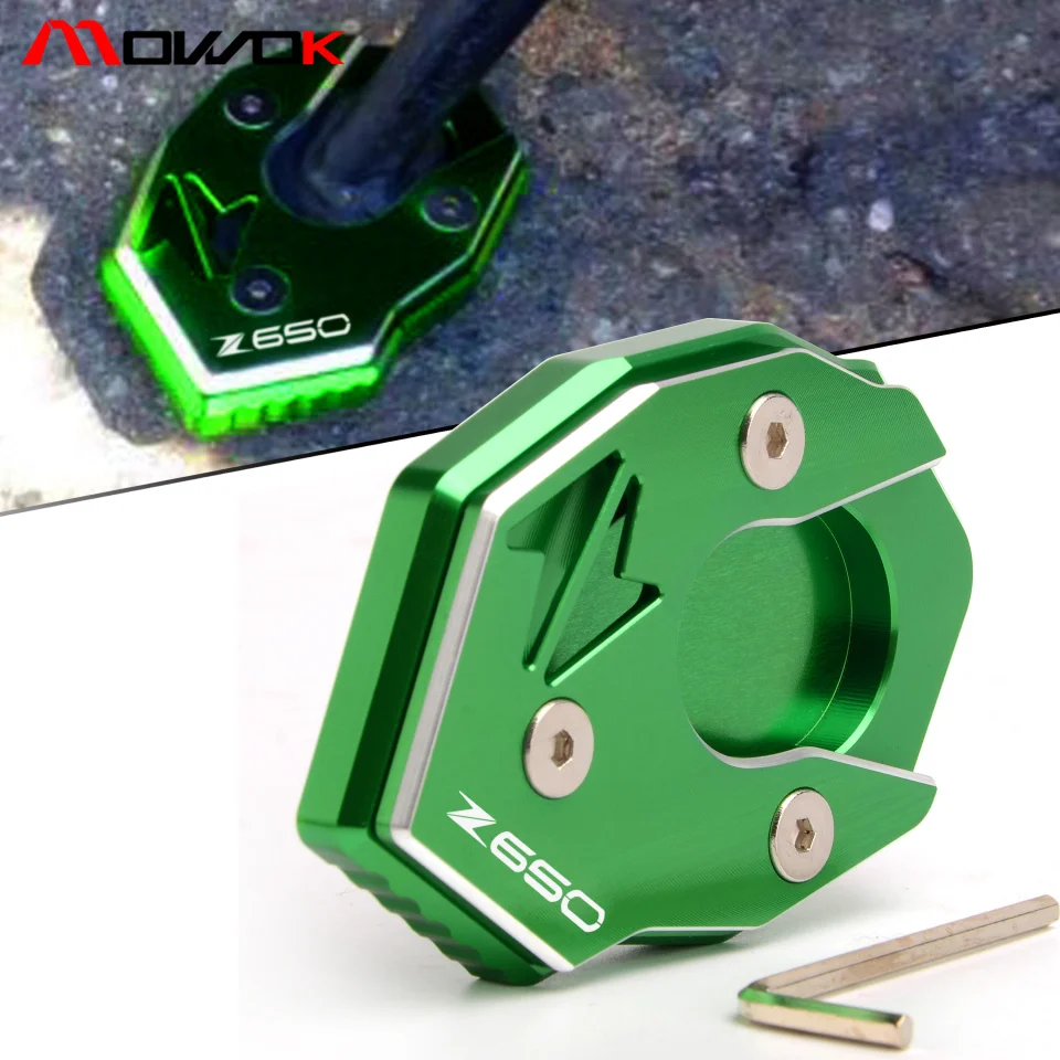 Motorcycle CNC Aluminum Side Stand Enlarger Plate Kickstand Enlarger For KAWASAKI Z650 2017 2018
Motorcycle CNC Aluminum Side Stand Enlarger Plate Kickstand Enlarger For KAWASAKI Z650 2017 2018
