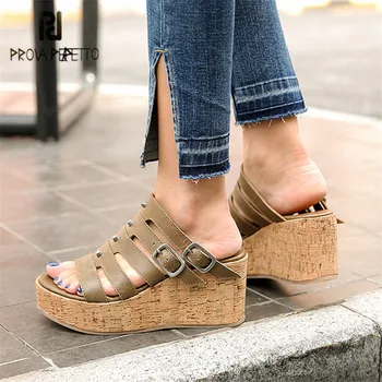 Prova Perfetto Women Slippers Platform Pumps Summer Gladiator Sandals High Heel Wedge Shoes Woman Slides Female Slipper Creepers
Prova Perfetto Women Slippers Platform Pumps Summer Gladiator Sandals High Heel Wedge Shoes Woman Slides Female Slipper Creepers