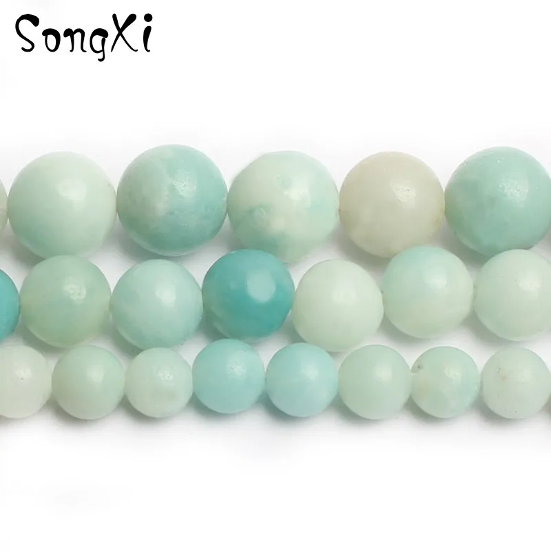 Natural Stone Beads Blue Amazonite Round Loose Beads for Jewelry Making Pick Size 4/6/8/10 MM DIY Necklace Bracelet 15 inches
Natural Stone Beads Blue Amazonite Round Loose Beads for Jewelry Making Pick Size 4/6/8/10 MM DIY Necklace Bracelet 15 inches