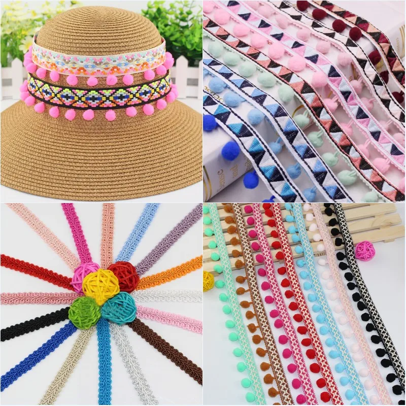 Lace Ribbon Sewing Accessories 2yard 1.2cm Pom Pom Tassel Pompoms Trim Ball Fringe Embroidery DIY Apparel Fabric Cord
Lace Ribbon Sewing Accessories 2yard 1.2cm Pom Pom Tassel Pompoms Trim Ball Fringe Embroidery DIY Apparel Fabric Cord