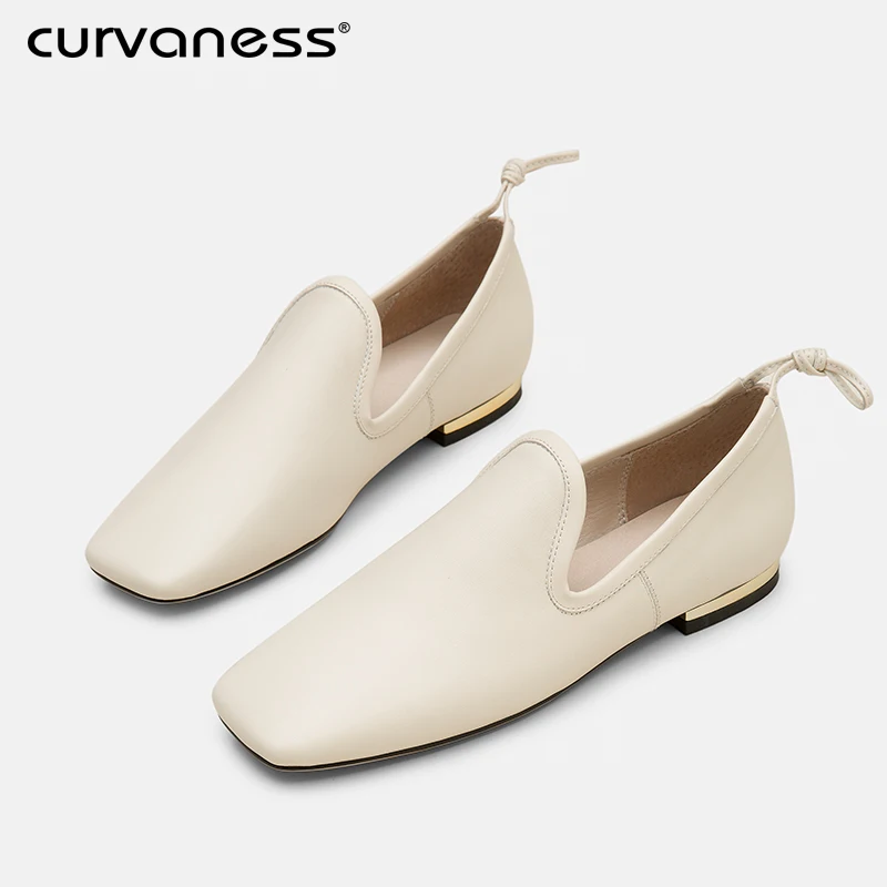 Curvaness New 100% Genuine Leather Women Flats shoes Comfortable soft Square Toe Solid Pregnant Driving Ladies Loafers Shoes
Curvaness New 100% Genuine Leather Women Flats shoes Comfortable soft Square Toe Solid Pregnant Driving Ladies Loafers Shoes
