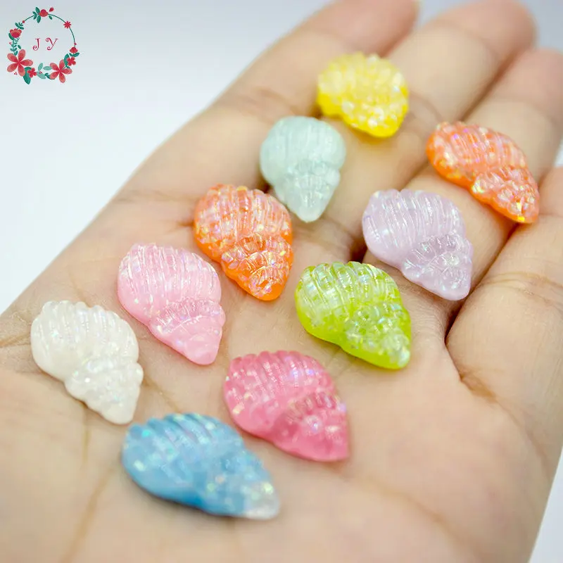 Set of 100pcs Chic Resin Glitter Shell Conch Artificial Flatback Cabochon Rainbow Cabochons for Sea Theme home decor Earring
Set of 100pcs Chic Resin Glitter Shell Conch Artificial Flatback Cabochon Rainbow Cabochons for Sea Theme home decor Earring
