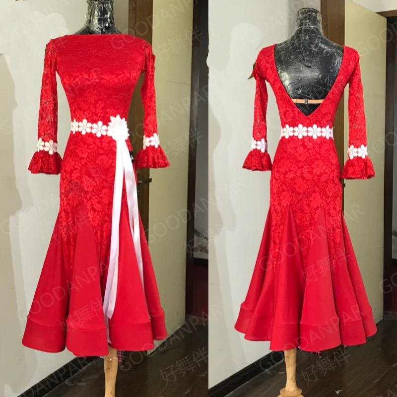 GOODANPAR Sexy Lace Lycra Ballroom Dance Practice Dress Women With Bodysuit Bra Cups Waltz Costume Standard Dance Wear red
GOODANPAR Sexy Lace Lycra Ballroom Dance Practice Dress Women With Bodysuit Bra Cups Waltz Costume Standard Dance Wear red