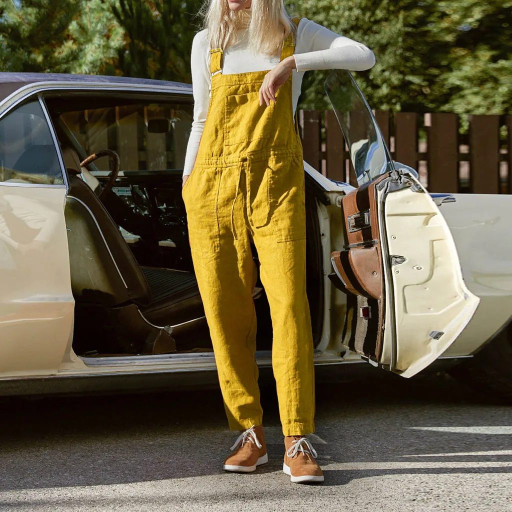 Women Pocket Sleeveless Pants Bandage Causal Bodysuit Plus Size Jumpsuit Fashion overalls solid sports long pants mono mujer
Women Pocket Sleeveless Pants Bandage Causal Bodysuit Plus Size Jumpsuit Fashion overalls solid sports long pants mono mujer