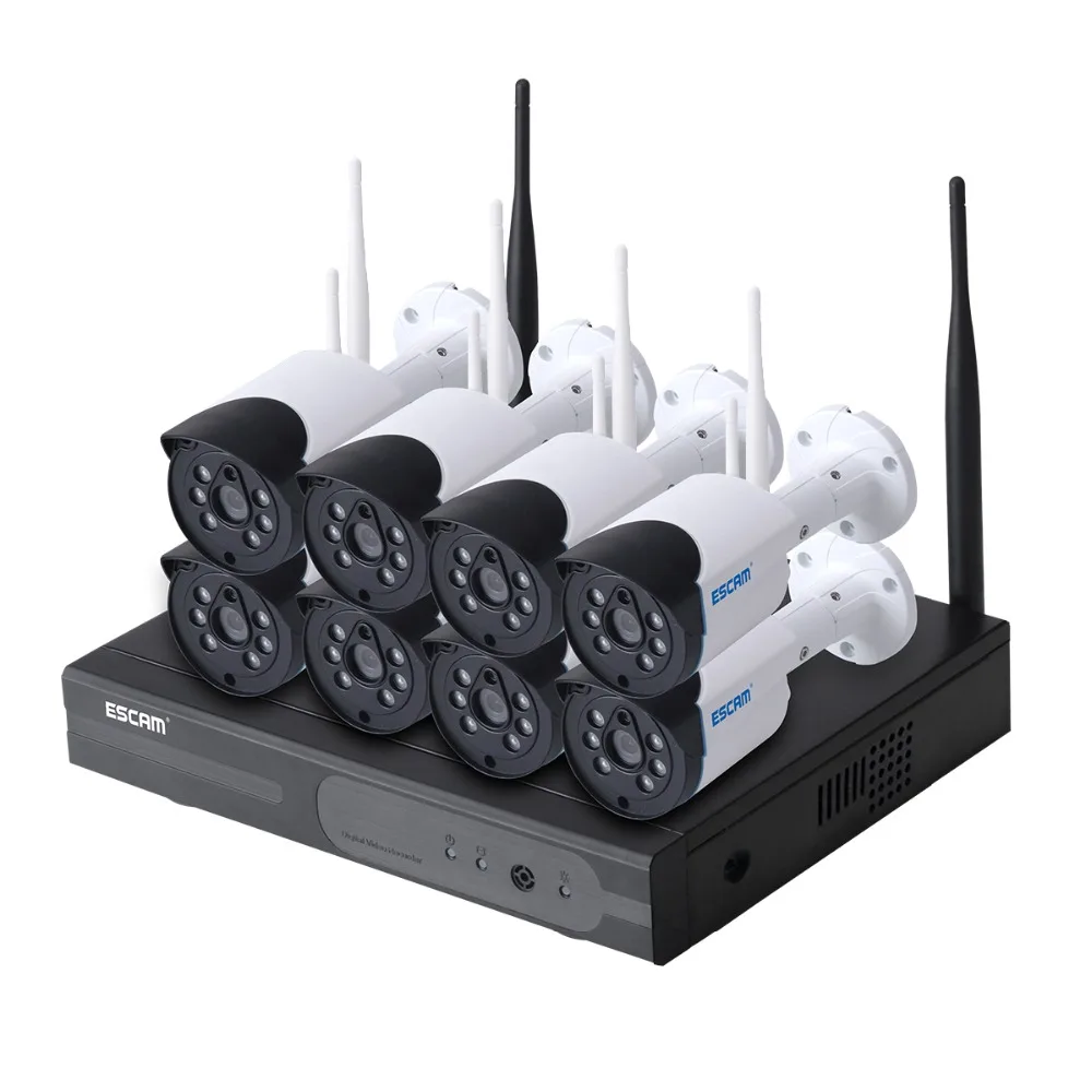 

2019 hot sale ESCAM WNK804 720P CCTV system 8CH HD wireless NVR kit