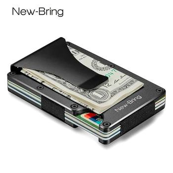 NewBring Metal Mini Money Clip Brand Fashion Black White Credit Card ID Holder With RFID Anti-thief Wallet Men
NewBring Metal Mini Money Clip Brand Fashion Black White Credit Card ID Holder With RFID Anti-thief Wallet Men