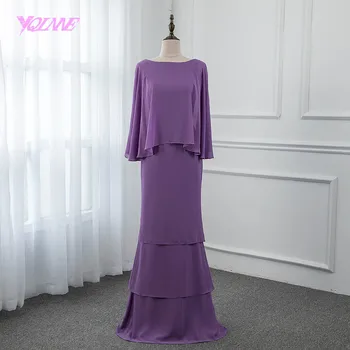 YQLNNE Elegant Purple Chiffon Mother of the Bride Dresses Mermaid Formal Women Party Dress
YQLNNE Elegant Purple Chiffon Mother of the Bride Dresses Mermaid Formal Women Party Dress