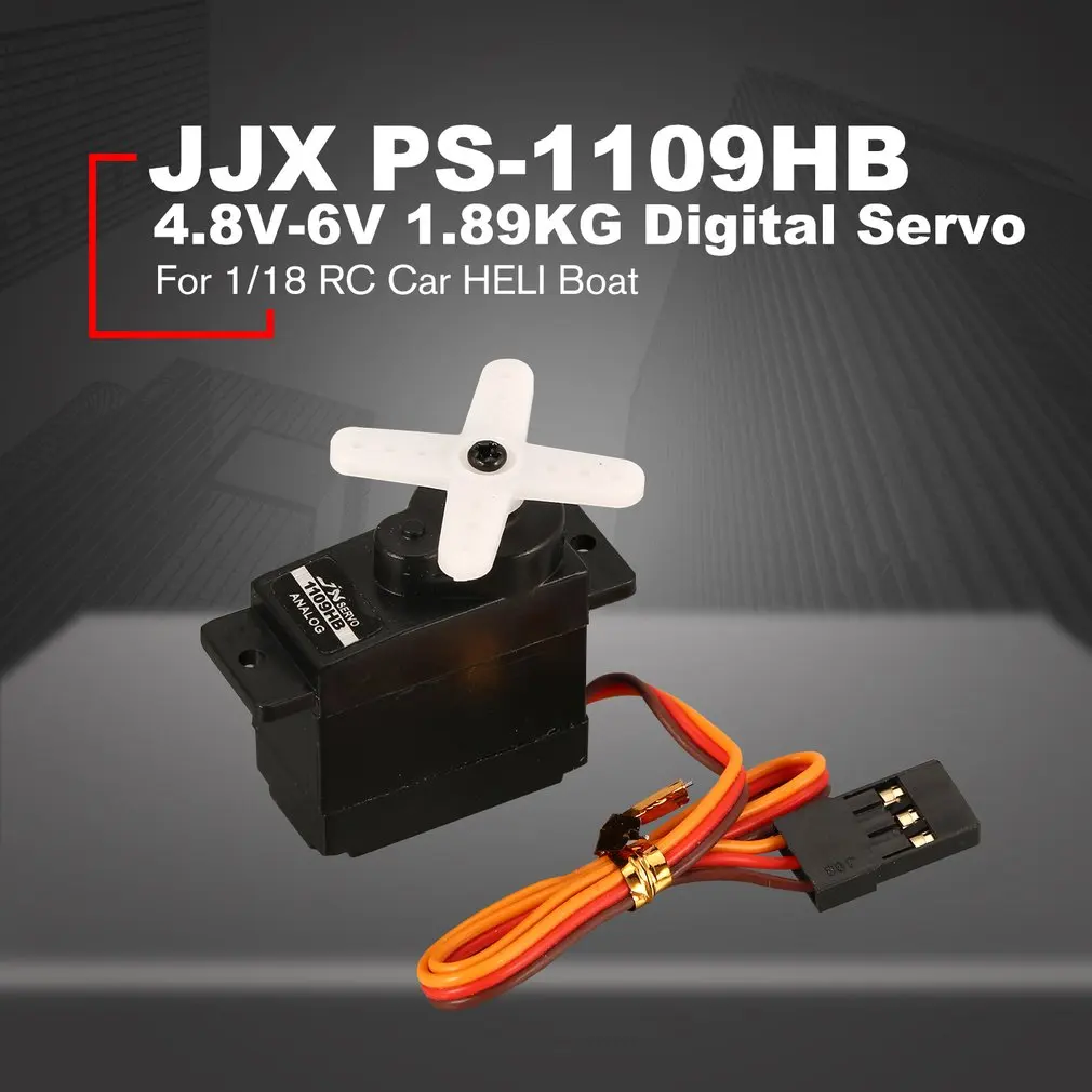 JX PS-1109HB Plastic Gear 4.8V-6V 1.89KG Large Torque Analog Servo For 1/18 RC Car HELI Boat Spare Parts Accessories
JX PS-1109HB Plastic Gear 4.8V-6V 1.89KG Large Torque Analog Servo For 1/18 RC Car HELI Boat Spare Parts Accessories