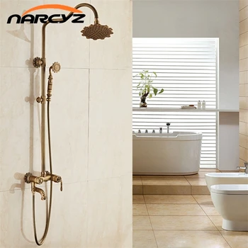 New Arrival luxury Retro Carved Bathroom Wall Mounted Carving Hand Held Antique Brass Shower Head Kit Shower Faucet Set XT341
New Arrival luxury Retro Carved Bathroom Wall Mounted Carving Hand Held Antique Brass Shower Head Kit Shower Faucet Set XT341