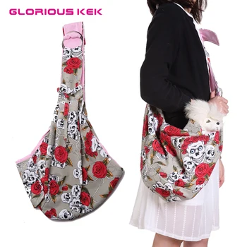 GLORIOUS KEK Small Dog Cat Carrier Sling Reversible Hands-Free Pet Puppy Outdoor Travel Bag Tote Pet Backpack Rose Skull Prints
GLORIOUS KEK Small Dog Cat Carrier Sling Reversible Hands-Free Pet Puppy Outdoor Travel Bag Tote Pet Backpack Rose Skull Prints