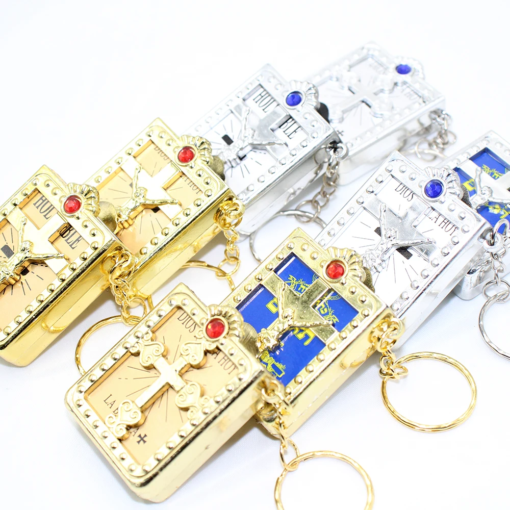 10pcs Gold Silver Real Mini Holy Bible Keychain, Christian Jesus Cross Keychain, Easter First Communion Party Favor For Guests
10pcs Gold Silver Real Mini Holy Bible Keychain, Christian Jesus Cross Keychain, Easter First Communion Party Favor For Guests