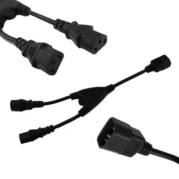 Power Spliter Cable C14 to C13 IEC 320 C14 Male to 2XC13 Dual C13 Female Power Y Type Adapter Cord 30cm power Extension Cable
Power Spliter Cable C14 to C13 IEC 320 C14 Male to 2XC13 Dual C13 Female Power Y Type Adapter Cord 30cm power Extension Cable