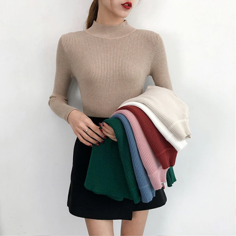 KISBINI Women Sweaters High-Elastic Turtleneck Solid Knitted Warm Pullover Base Shirt For Winter Autumn Thin Style Sweater
KISBINI Women Sweaters High-Elastic Turtleneck Solid Knitted Warm Pullover Base Shirt For Winter Autumn Thin Style Sweater