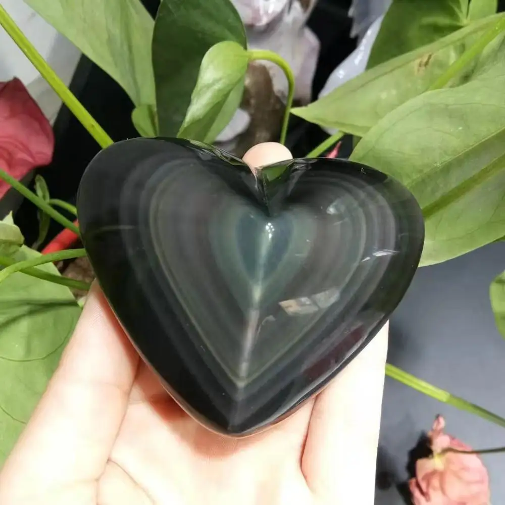 220g Natural rainbow obsidian cat eyes quartz crystal heart shaped healing wedding
220g Natural rainbow obsidian cat eyes quartz crystal heart shaped healing wedding