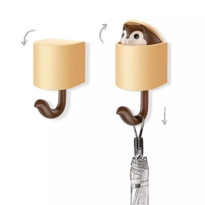 Wall Mounted Adhesive Plastic Cartoon Squirrel Decorative Hooks Coat Hanger Hat Rack Key Sundries Organizer
Wall Mounted Adhesive Plastic Cartoon Squirrel Decorative Hooks Coat Hanger Hat Rack Key Sundries Organizer