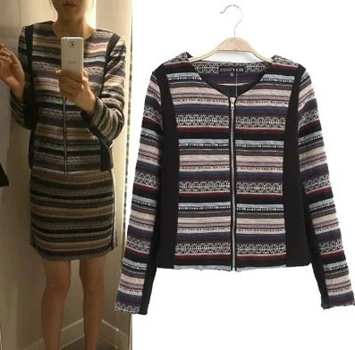 Фото Hot Sales! Lady striped Lazy Fashion Supernova brand designer 2014 New Girls jackets women Bohemia style casual coats | Женская одежда