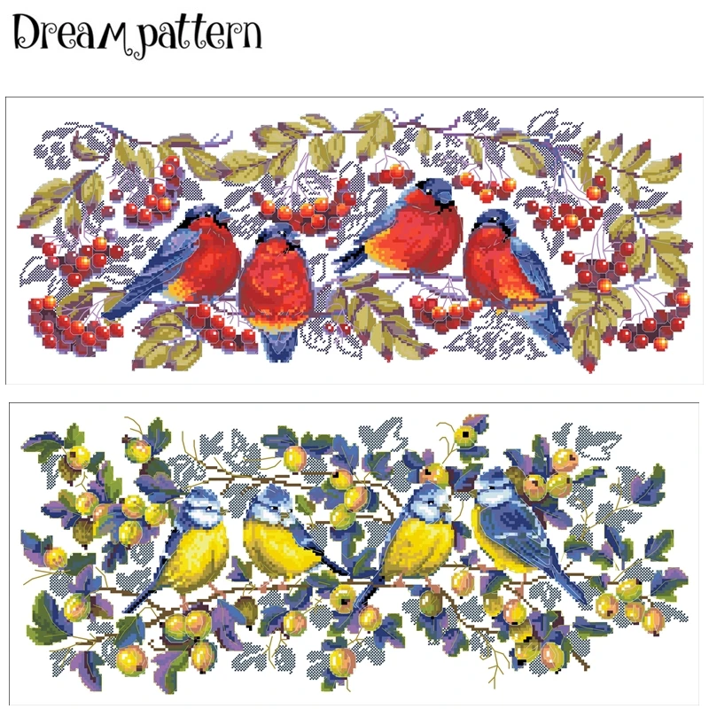 Bullfinches with red fruits rcross stitch package white canvas 18ct 14ct 11ct cloth cotton thread embroidery DIY handmade
Bullfinches with red fruits rcross stitch package white canvas 18ct 14ct 11ct cloth cotton thread embroidery DIY handmade