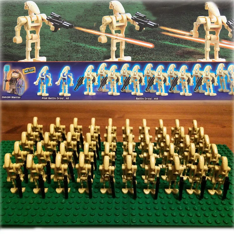 New 60pcs/lot STAR WARS Clone Wars Custom Army battle droids Trooper with Gun SW001C compatible building block Kids toy
New 60pcs/lot STAR WARS Clone Wars Custom Army battle droids Trooper with Gun SW001C compatible building block Kids toy