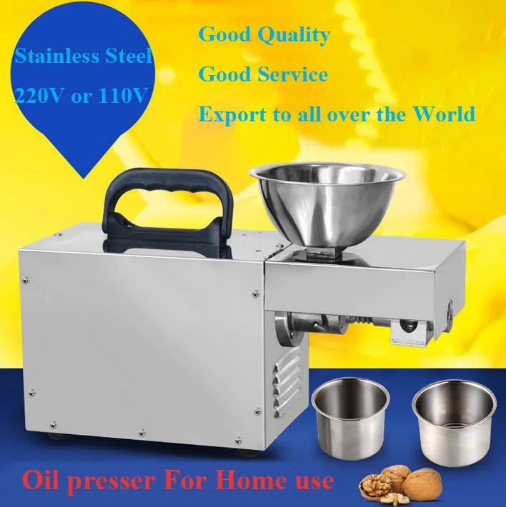 Free shipping Oil Presser Stainless steel automatic cold press oil machine electric presser sunflower seeds extractor |