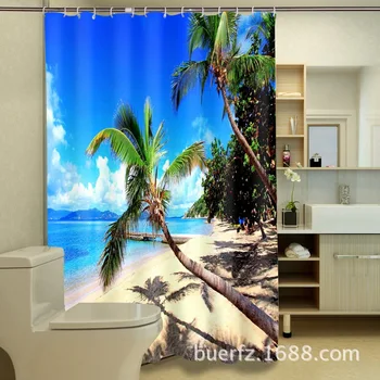 Shade Fabric Palm beach 3D Photo Digital Printing Bath Waterproof Shower Curtains
Shade Fabric Palm beach 3D Photo Digital Printing Bath Waterproof Shower Curtains