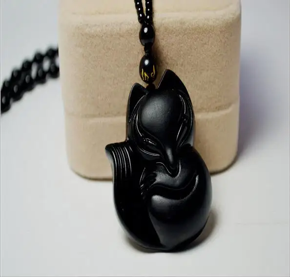 Black Obsidian Carving Fox Amulet Pendant Obsidian Beads Chain Unisex for men animal amulet jewelry fashion accessories
Black Obsidian Carving Fox Amulet Pendant Obsidian Beads Chain Unisex for men animal amulet jewelry fashion accessories
