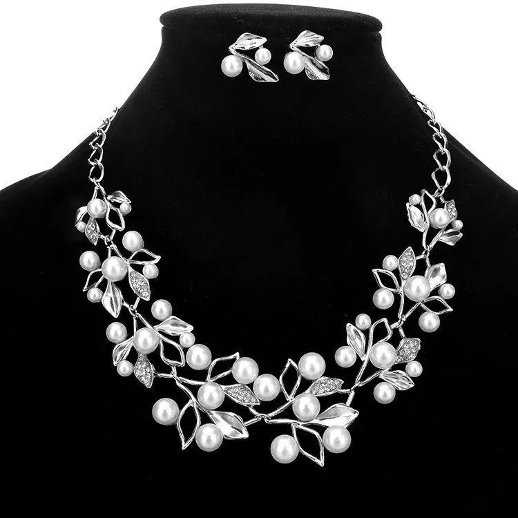 2019 Crystal Bridal Jewelry Set necklace pearls earrings Wedding jewelry sets for bride Bridesmaids women acc
2019 Crystal Bridal Jewelry Set necklace pearls earrings Wedding jewelry sets for bride Bridesmaids women acc