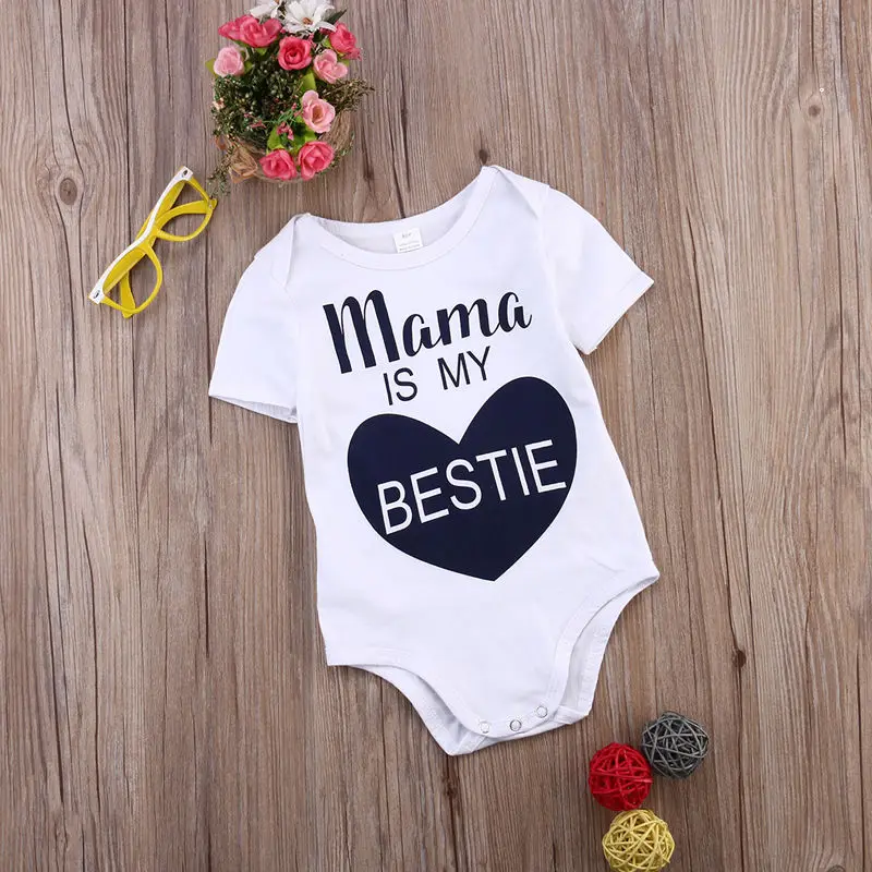 Newborn Kids Baby Infant Boy Girl Cotton Bodysuit Love Pattern Mama is My Bestie Jumpsuit Outfit Clothes Summer
Newborn Kids Baby Infant Boy Girl Cotton Bodysuit Love Pattern Mama is My Bestie Jumpsuit Outfit Clothes Summer