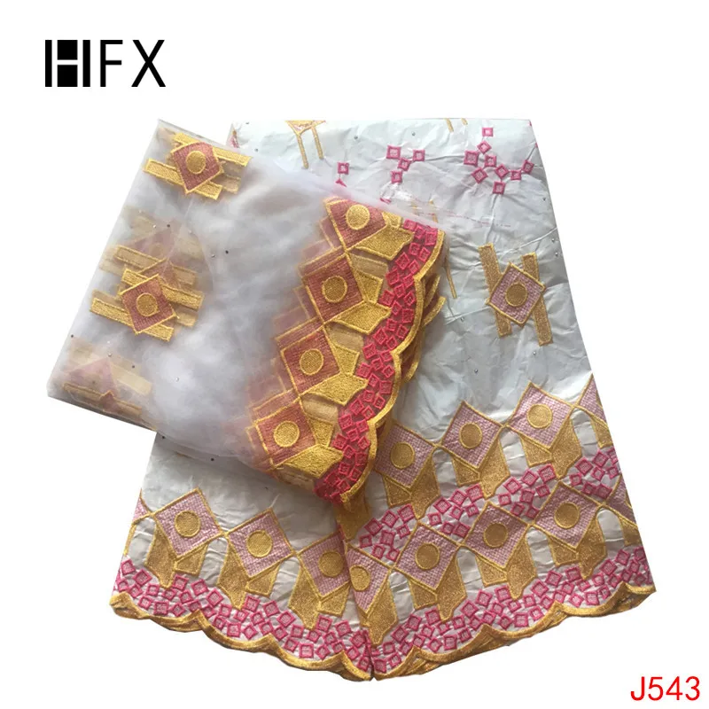 HFX Bazin Riche Getzner with Net Lace Nigeria High Quality Bridal Indian African Embroidery 2019 White Fabric for Women L543 
HFX Bazin Riche Getzner with Net Lace Nigeria High Quality Bridal Indian African Embroidery 2019 White Fabric for Women L543