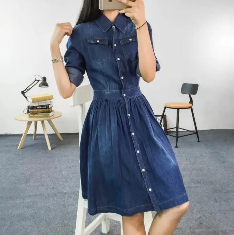 New Arrival 2018 Spring Quality Plus Size Women's Clothes Female Fashion 4XL Denim Dress Elegant Slim For Women Party Dresses
New Arrival 2018 Spring Quality Plus Size Women's Clothes Female Fashion 4XL Denim Dress Elegant Slim For Women Party Dresses