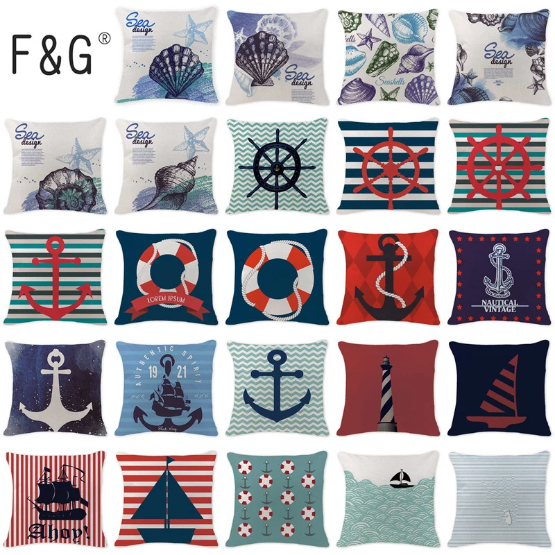 Customized Pillowcases Nautical Stripe Life Buoy Anchor Cushions Cover Hotel Linen Ocean Home Decorative Throw Pillow Cover
Customized Pillowcases Nautical Stripe Life Buoy Anchor Cushions Cover Hotel Linen Ocean Home Decorative Throw Pillow Cover