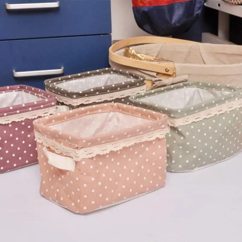 Makeup Cosmetic waterproof Storage Box Zakka Lace Storage Bag Organiser Foldable Container desktop debris Storage Basket AU471
Makeup Cosmetic waterproof Storage Box Zakka Lace Storage Bag Organiser Foldable Container desktop debris Storage Basket AU471