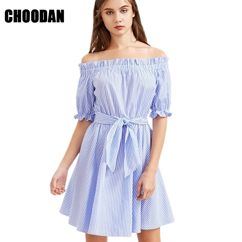 Summer Dress Women High Waist Striped Dress Short Sleeve 2018 Fashion Sexy Slash Neck Mini Dresses Female Casual Womens Clothing
Summer Dress Women High Waist Striped Dress Short Sleeve 2018 Fashion Sexy Slash Neck Mini Dresses Female Casual Womens Clothing