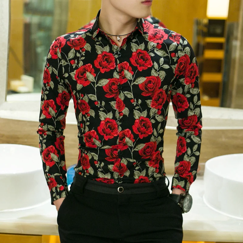 2019 Spring Floral Print Men Shirts Long Sleeve Mens Casual Cotton Shirt Slim Men Flower Printing Dress Shirts Size 4XL Y
2019 Spring Floral Print Men Shirts Long Sleeve Mens Casual Cotton Shirt Slim Men Flower Printing Dress Shirts Size 4XL Y